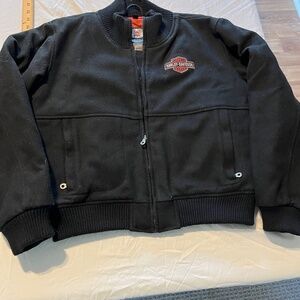 Harley Davidson Women Merino Wool Black Jacket L